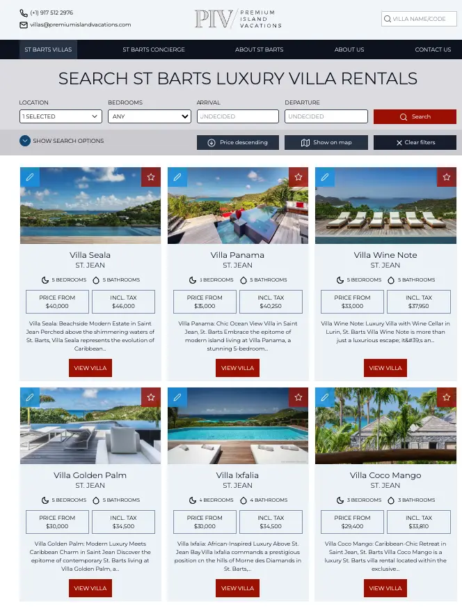 St. Barts Villa Rentals 